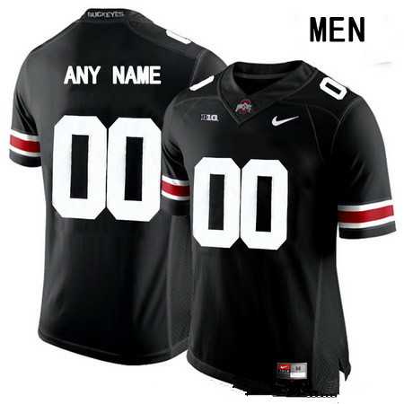 Mens Ohio State Buckeyes Customized College Football Nike Black Limited Jersey